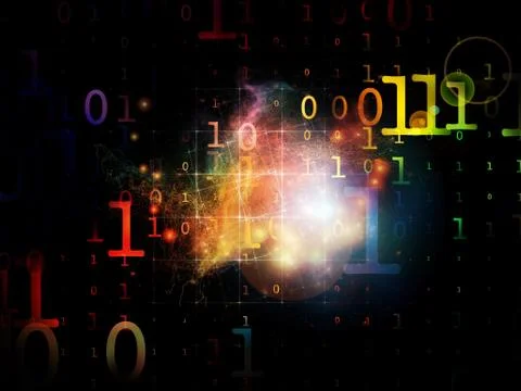 Space of Numbers Illustrazione stock