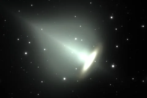 Space object with extreme energy cosmic ray. Stock Illustration