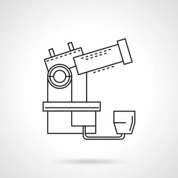 Space observation thin line design vector icon Stock Illustration