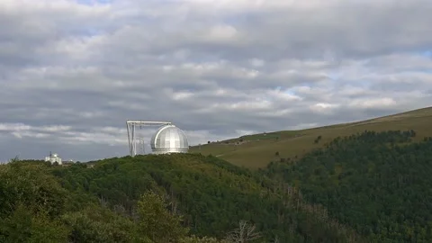 Space observatory in the mountains Stock Footage 193721163