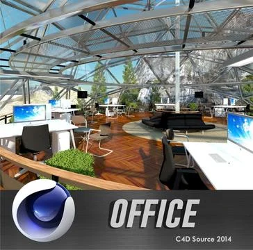 Space Office 3D Model