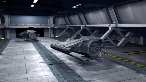 Space Opera: Space Fighters starting from the Deck Video stock 124196043