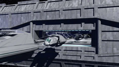 Space Opera: Space Fighters starting from the Deck II Stock Footage 133728613