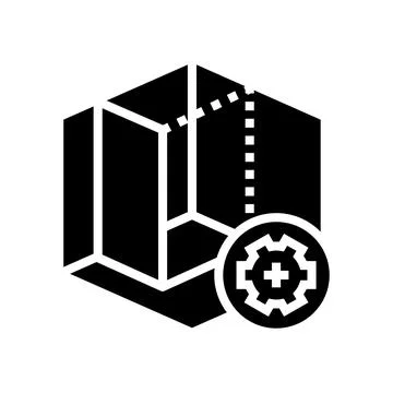 Space optimization interior designer glyph icon vector illustration Stock Illustration