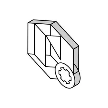 Space optimization interior designer isometric icon vector illustration Stockillustratie