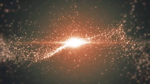 Space orange background with particles. Space gold dust with stars. Sunlight  Stock-Footage 82451206