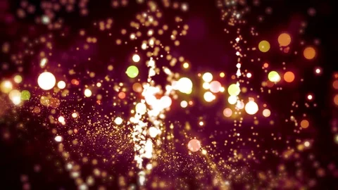Space orange background with particles. Space gold dust with stars on black b 動画素材 82469362