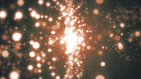 Space orange background with particles. Space gold dust with stars. Sunlight  Video stock 82473004