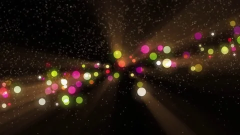 Space orange background with particles. Space gold dust with stars on black b Stock Footage 82498300