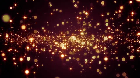 Space orange with particles and waves. Stock Footage 64828439