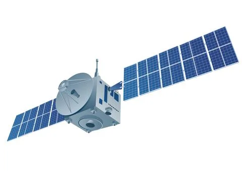 Space orbital satellite Stock Illustration