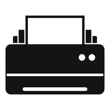 Space organization printer icon, simple style Stockillustratie