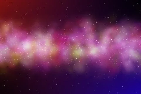 Space outer and galaxy universe starry background. Fantasy cosmos panorama Stock Illustration