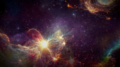Space Particle Glowing Wings Motion Loop Background, Animation Loop Stock Footage 221426015