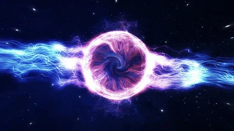Space Particle Wave Explosion in Circular Structure Video stock 270137080