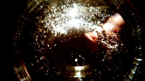 Space Particles Bloom Sparks Quickly Flying Off Away in the Vast Blackness Stock Footage 76390815