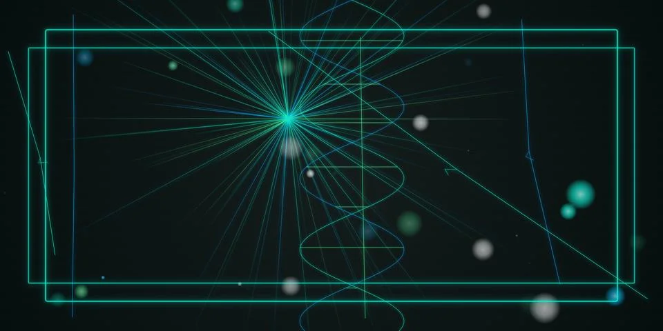Space particles with cosmic explosion effect Stock Illustration