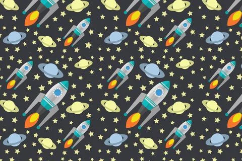 Space pattern illustrated on background Illustrazione stock
