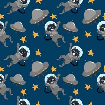 Space pattern. Seamless design for fabric, clothes, stationery, cards, poster Stock Illustration