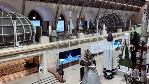 Space pavilion in VDNKh. Stock Footage 127123641
