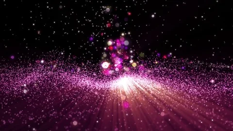 Space pink background with particles. Space purple dust with stars on black b 스톡 동영상 82503289