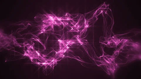 Space pink with particles and waves. Stock-Footage 65432590