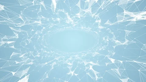 Space pipe. The points, lines and triangles connected together are drawn to the Stock Footage 87531061