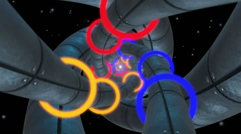 Space pipeline. Seamless loop Stock Footage 52376528