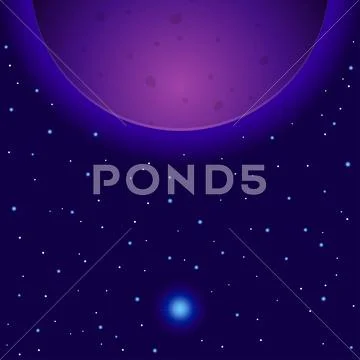 Space, planet and star Stock Illustration
