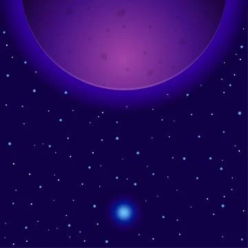Space, planet and star Stock Illustration
