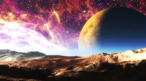 In space planet Stock Footage 40313338