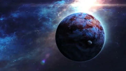 Space Planet Galaxy Motion Background Stock Footage 166845580