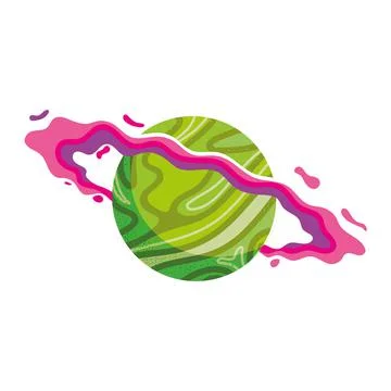 Space planet galaxy ring abstract texture icon vector Stock Illustration