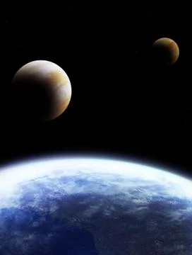 Space, Planet Stock Illustration