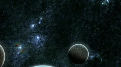 Space planet moons Stock Footage 418106