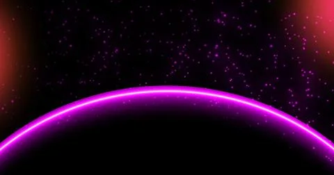 Space planet shadow background with star particles floating around in black.. Stock Illustration