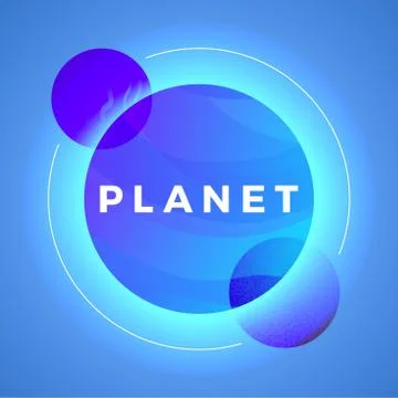 Space planets abstract background stock vector illustration. Futuristic hyper Illustrazione stock