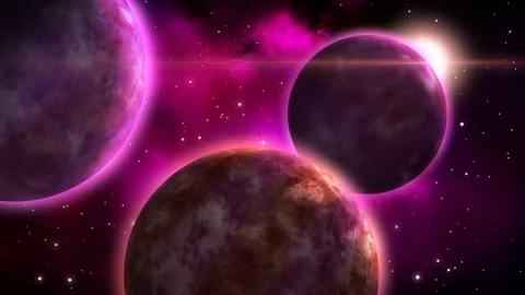 Space planets. Loop. Stock Footage 92991110