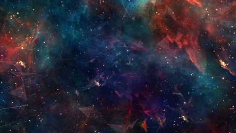 Space Plexus animation in red and blue Stock Footage 235736400
