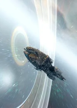 Space portal; artwork Stock Illustration