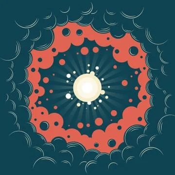Space portal to the parallel universe. Stock Illustration
