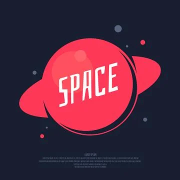 Space poster and a template for your text. Stock Illustration