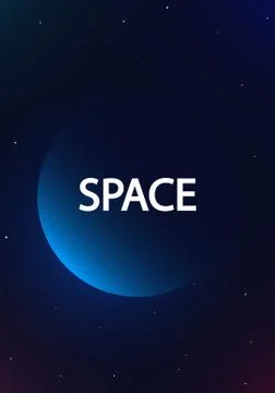 Space poster with place for text Illustration