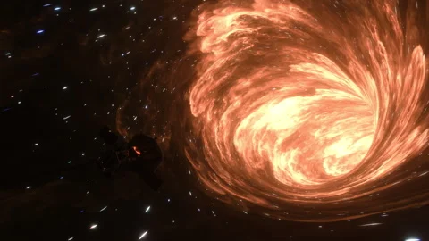 Space Prob Traveling through The wormhole (Seamless Loop) 스톡 동영상 335654431