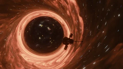 Space Prob Traveling through The wormhole (Seamless Loop) 스톡 동영상 335654435