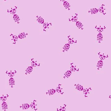 Space probe aeronautical engineer glyph vector seamless pattern Stock Illustration