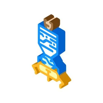 Space probe aeronautical engineer isometric icon vector illustration Stock Illustration
