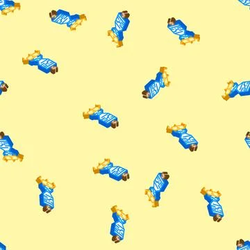 Space probe aeronautical engineer isometric icon seamless pattern Stock Illustration