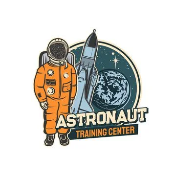 Space program astronaut training center icon 스톡 일러스트
