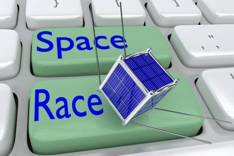 Space Race concept Stock Illustration